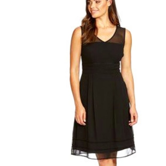 Jacqui E Dresses Jacqui E Black Sleeveless Aline Cocktail Dress